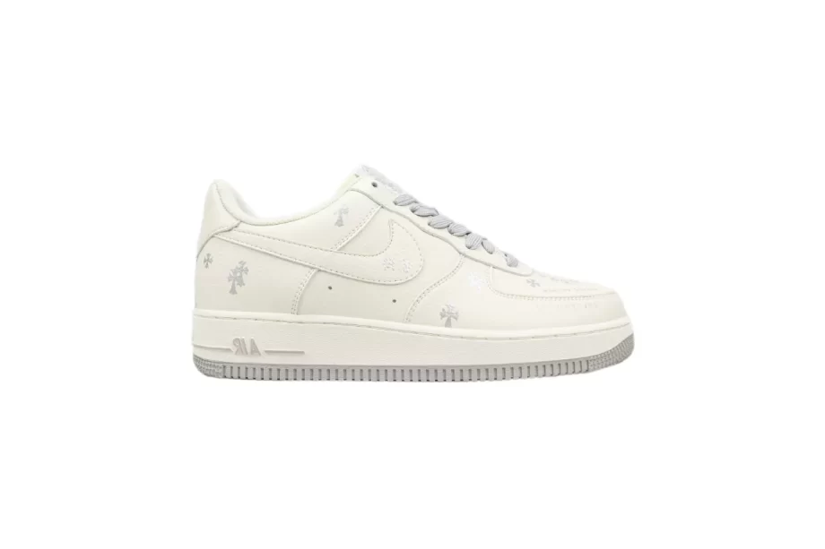 Nike Air Force 1 White Silver Printed - AF051