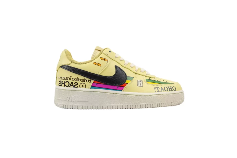 Nike AF1 Low ‘Federation Insurance’ Yellow Custom - AF093