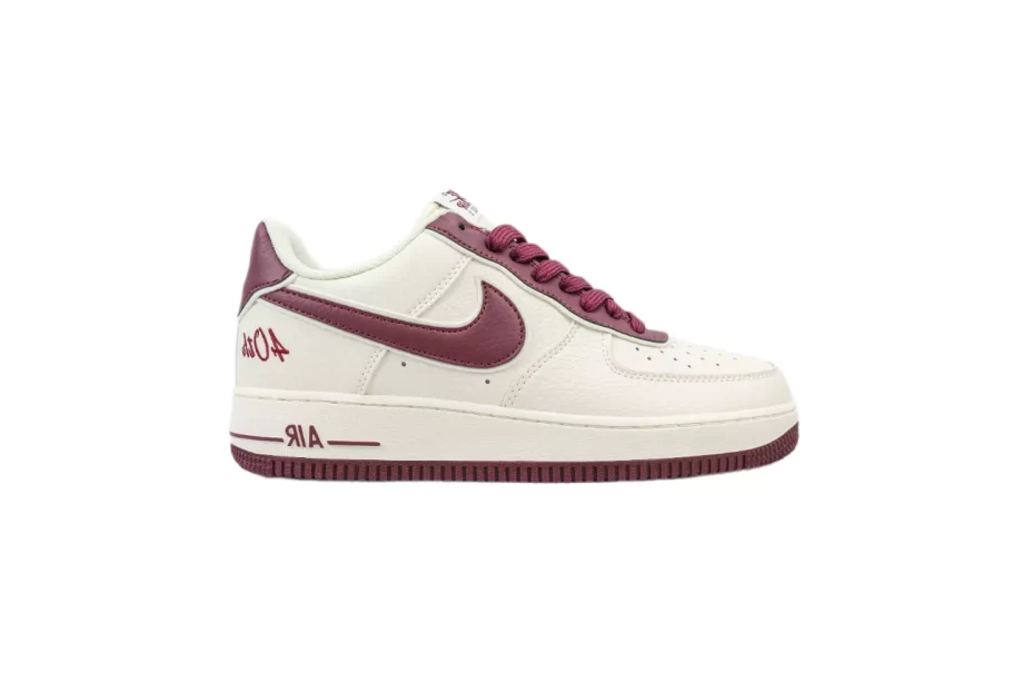 Nike AF1 Beige Dark Beetroot '40TH' - AF097