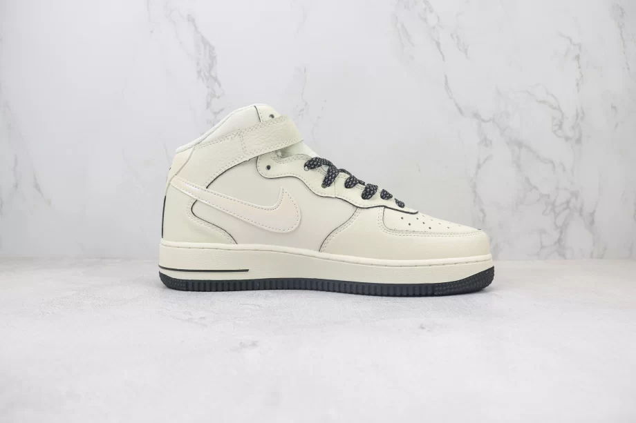 Nike Air Force 1 Mid White Cream Black - AF153