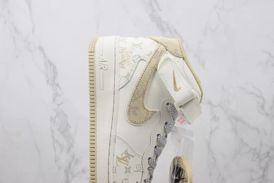 LV x Nike Air Force 1 Mid Light Yellow - AF136