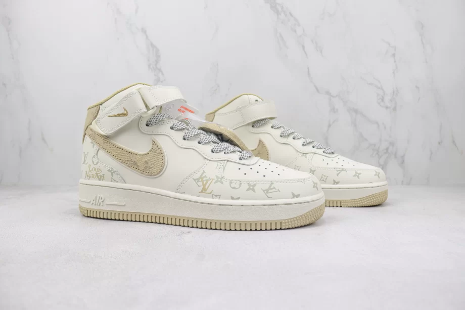 LV x Nike Air Force 1 Mid Light Yellow - AF136