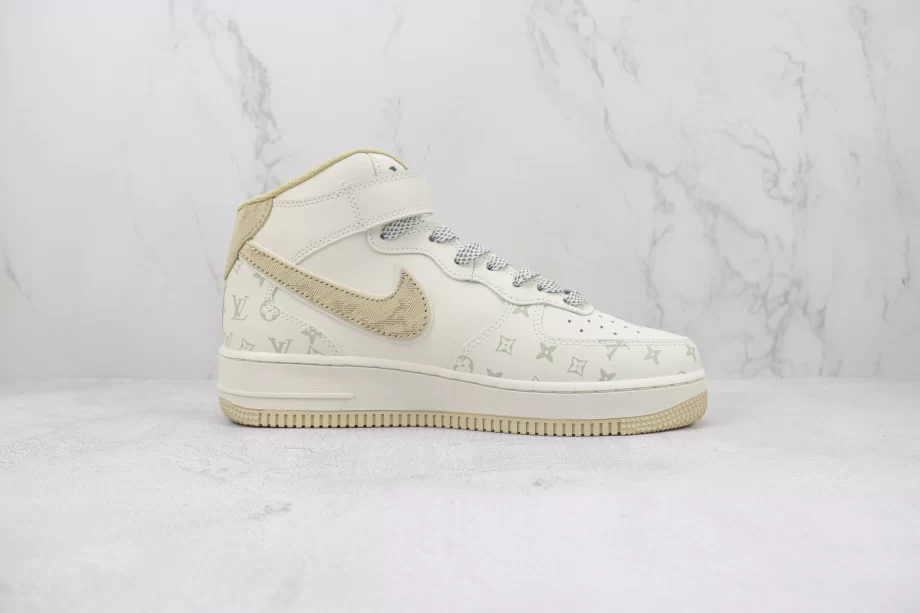 LV x Nike Air Force 1 Mid Light Yellow - AF136