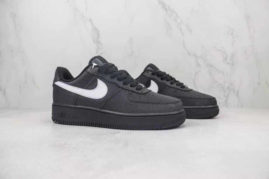 Nike Air Force 1 Low Black White Swoosh - AF167