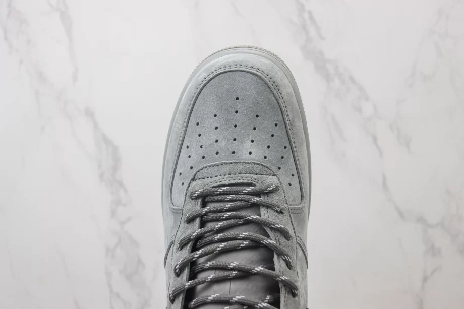 Nike Air Force 1 Mid Grey Black Swoosh - AF157