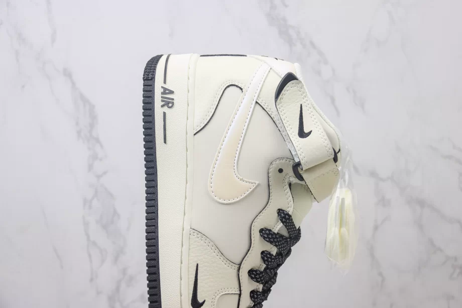 Nike Air Force 1 Mid White Cream Black - AF153