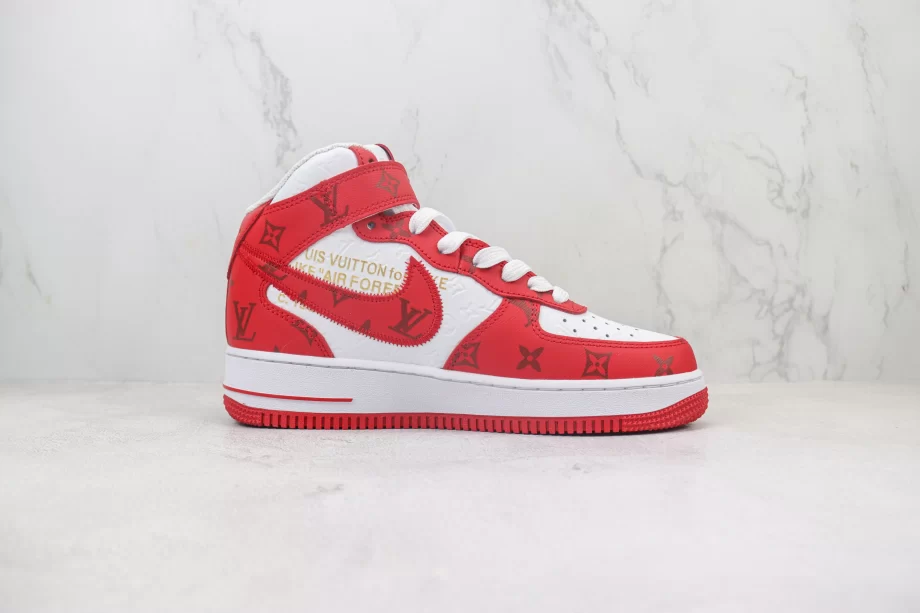 Nike Air Force 1 Mid Louis Vuitton White Red - AF168