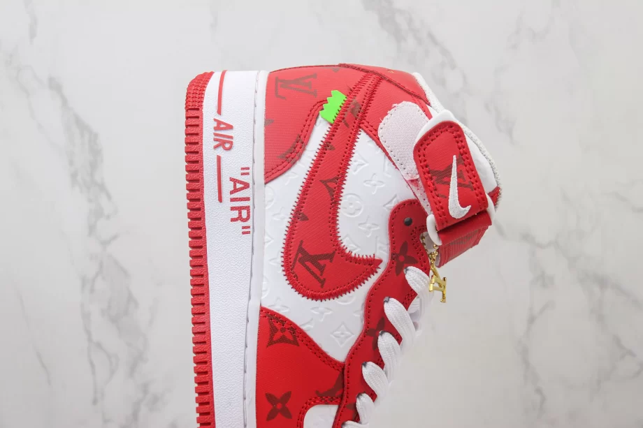 Nike Air Force 1 Mid Louis Vuitton White Red - AF168