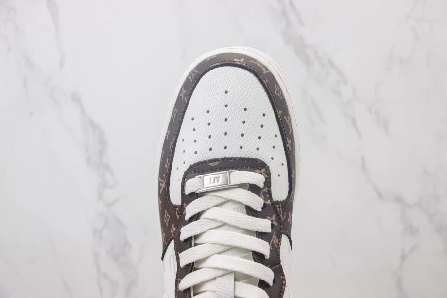 LV x Nike Air Force 1 White Brown Monogram - AF179