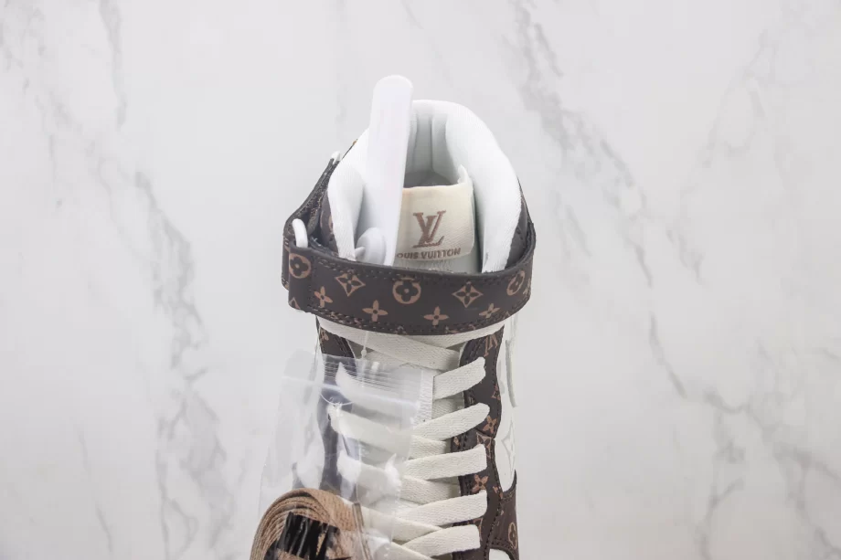 LV x Nike Air Force 1 White Brown Monogram - AF179