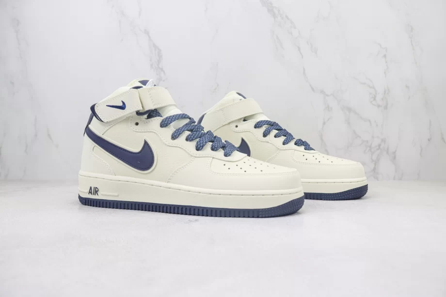 Nike Air Force 1 Mid White Deep Blue - AF171