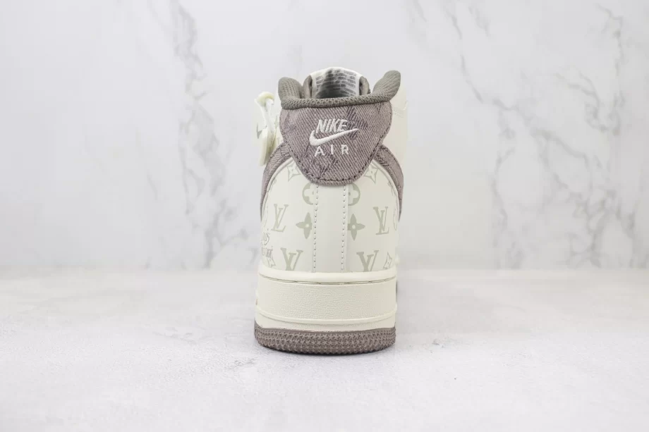 LV x Nike Air Force 1 Mid White Brown - AF152