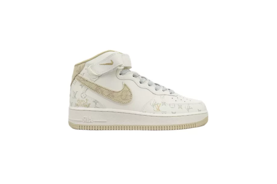 LV x Nike Air Force 1 Mid Light Yellow - AF136