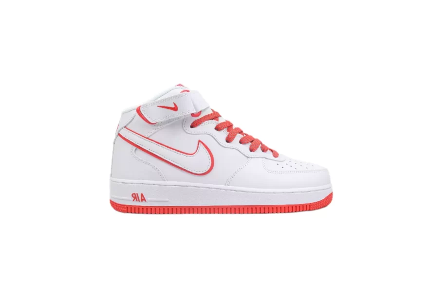 Nike Air Force 1 07 Mid White Red - AF142