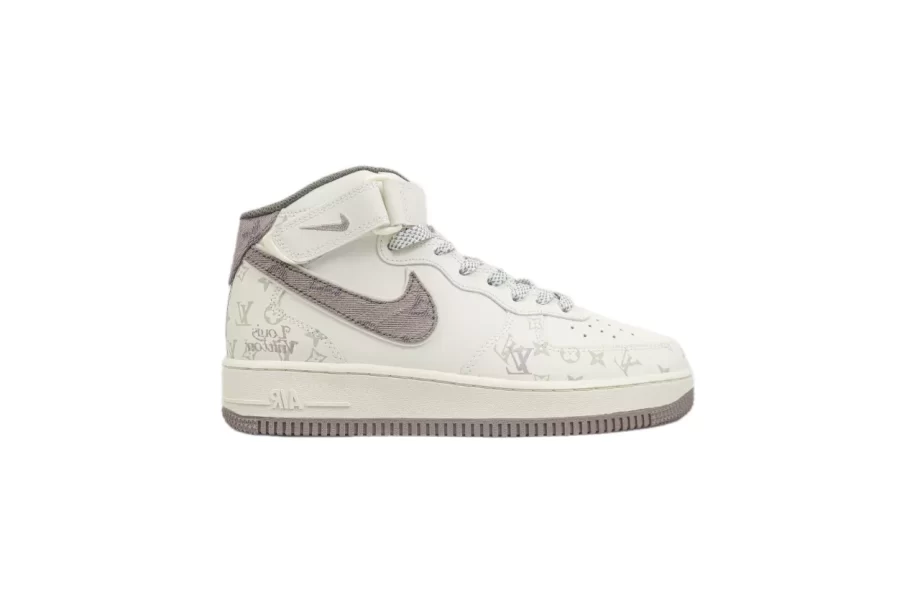 LV x Nike Air Force 1 Mid White Brown - AF152