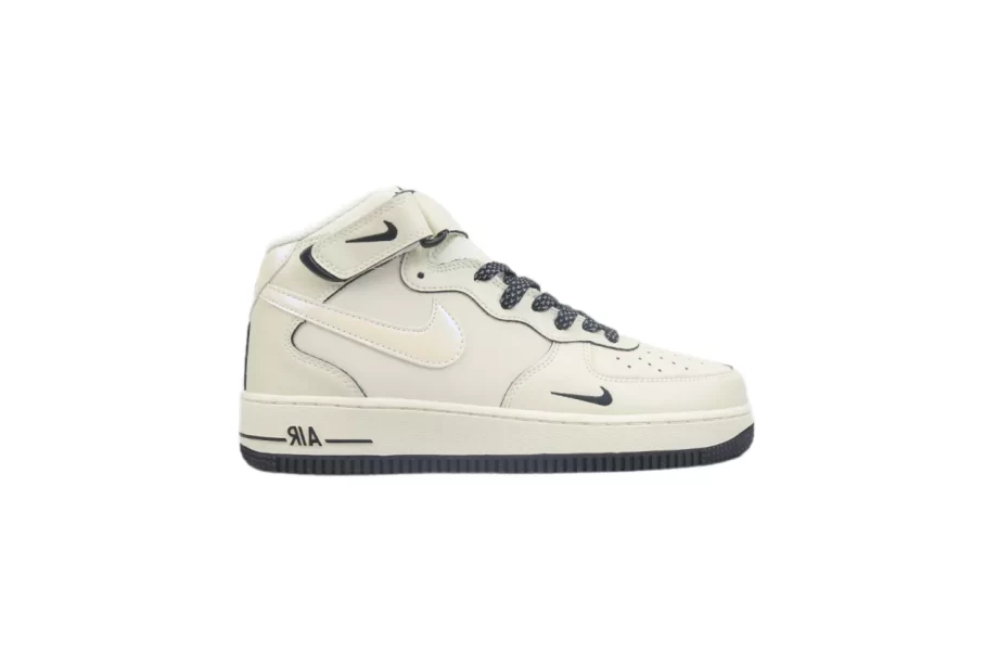 Nike Air Force 1 Mid White Cream Black - AF153