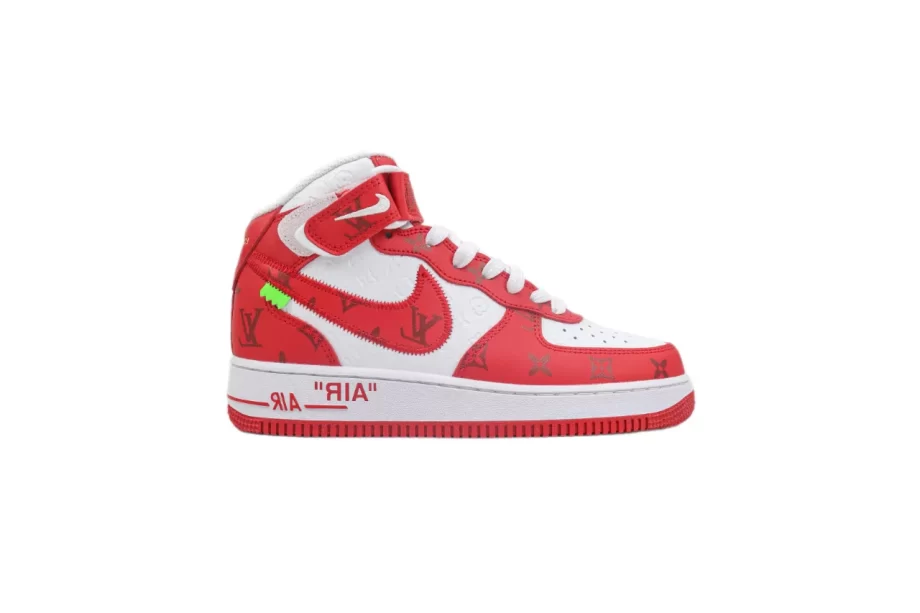 Nike Air Force 1 Mid Louis Vuitton White Red - AF168