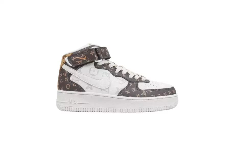 LV x Nike Air Force 1 White Brown Monogram - AF179