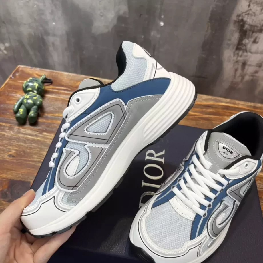 B30 Sneaker Light Blue Mesh and Blue, Gray and White Technical Fabric - CDO121