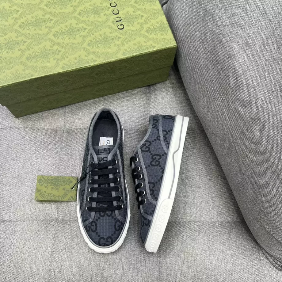 Gucci Tennis 1977 Sneaker Dark Grey And Black GG Ripstop - GCC210