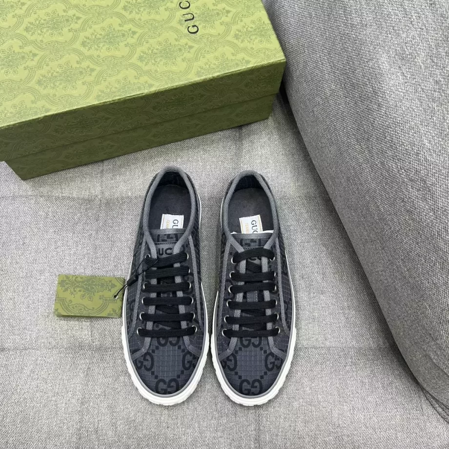 Gucci Tennis 1977 Sneaker Dark Grey And Black GG Ripstop - GCC210