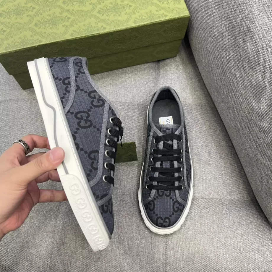 Gucci Tennis 1977 Sneaker Dark Grey And Black GG Ripstop - GCC210