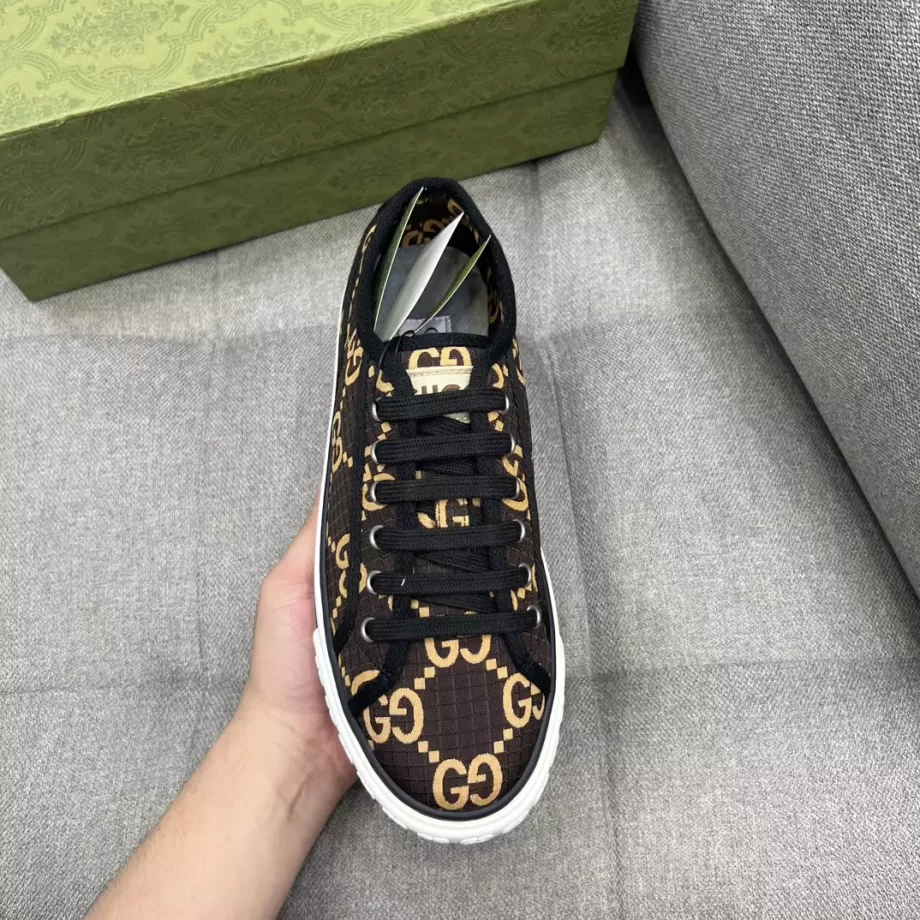 Gucci Tennis 1977 Sneaker Ebony And Beige GG Ripstop - GCC209