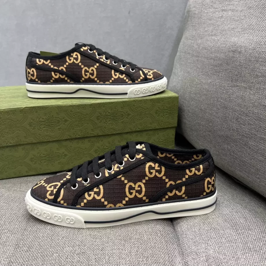 Gucci Tennis 1977 Sneaker Ebony And Beige GG Ripstop - GCC209