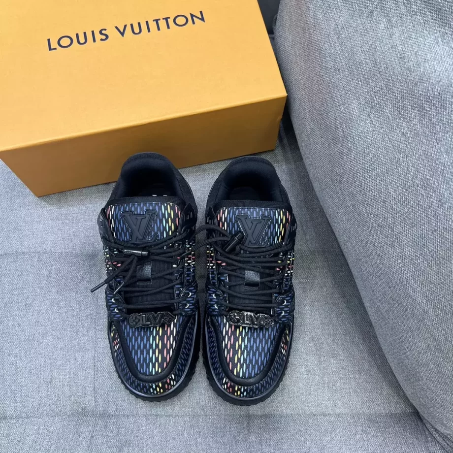 LV Trainer Maxi Sneaker Black Grained Calf Leather - LSVT253