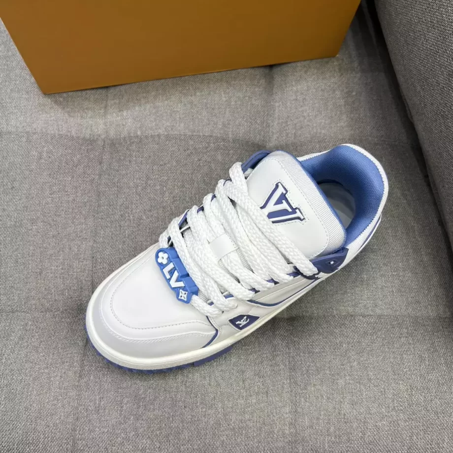 LV Trainer Maxi Sneaker Blue Sky Bicolor Calf Leather - LSVT223