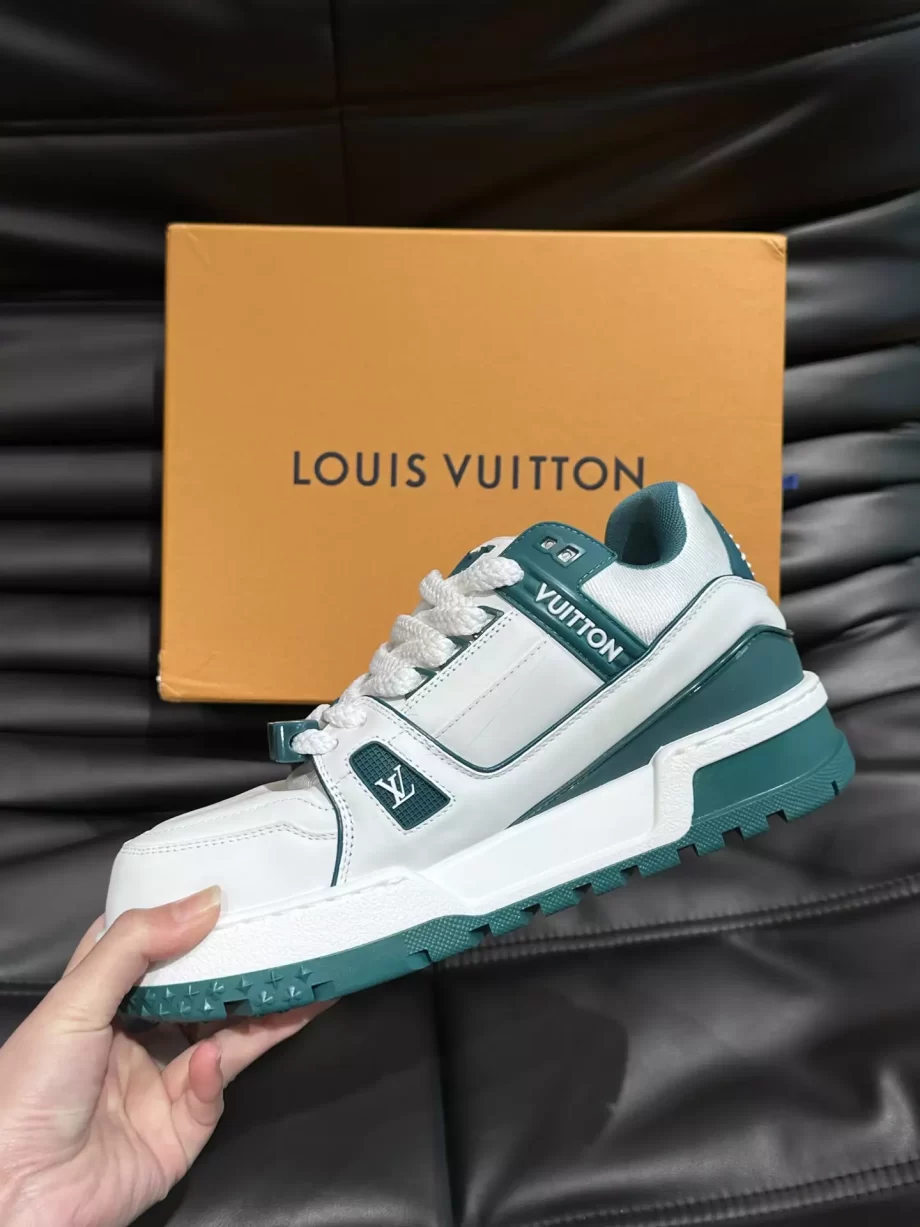 LV Trainer Maxi Sneaker Green Bicolor Calf Leather - LSVT226