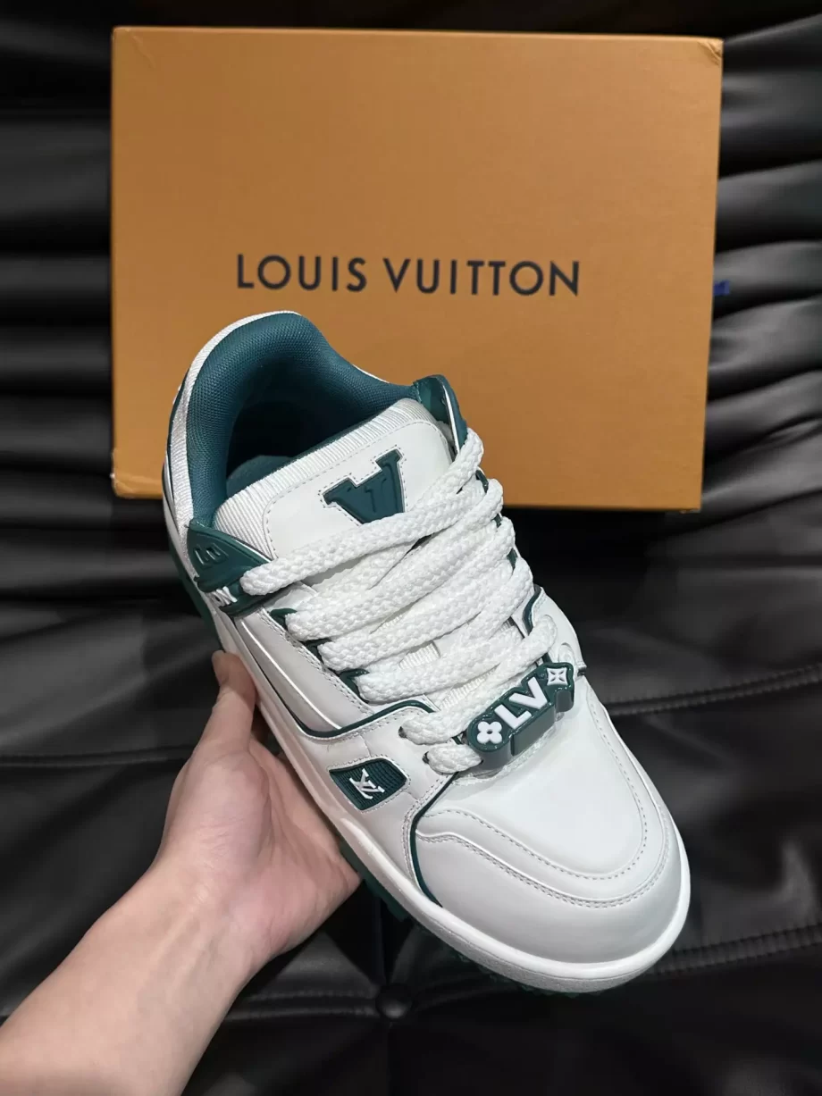 LV Trainer Maxi Sneaker Green Bicolor Calf Leather - LSVT226