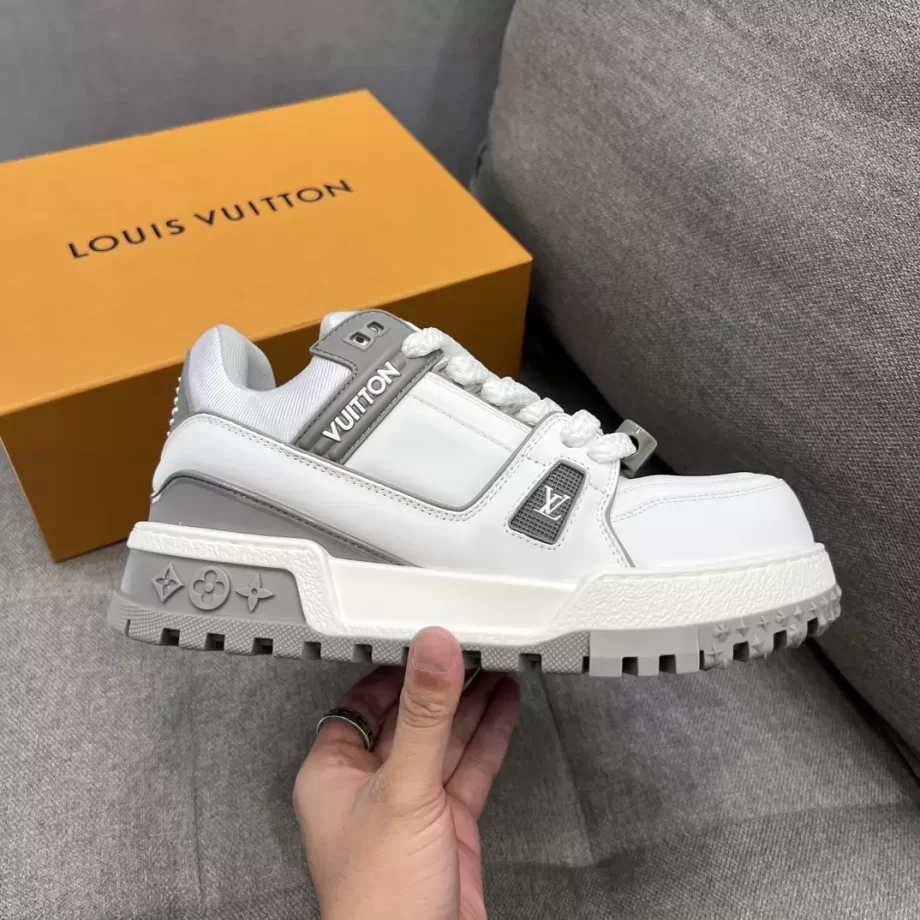 LV Trainer Maxi Sneaker Grey Bicolor Calf Leather