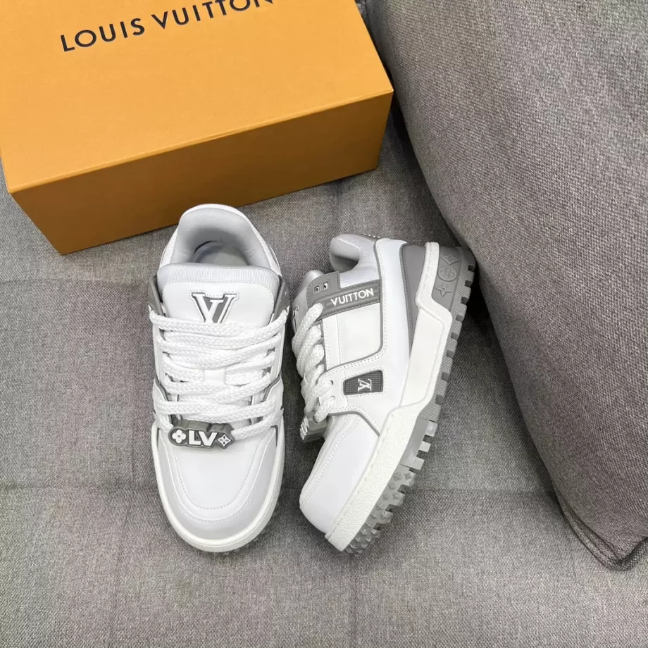 LV Trainer Maxi Sneaker Grey Bicolor Calf Leather