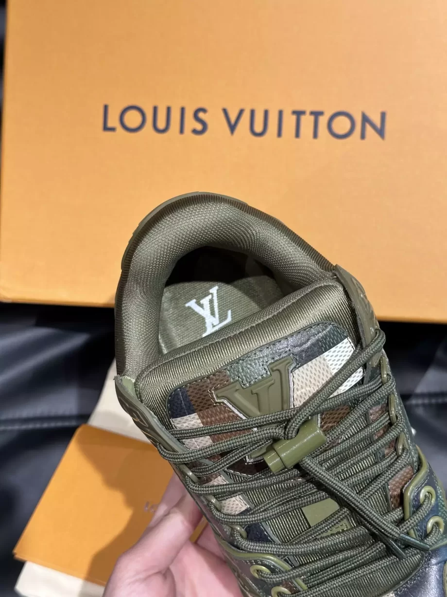 LV Trainer Maxi Sneaker Khaki Green Calf Leather - LSVT222