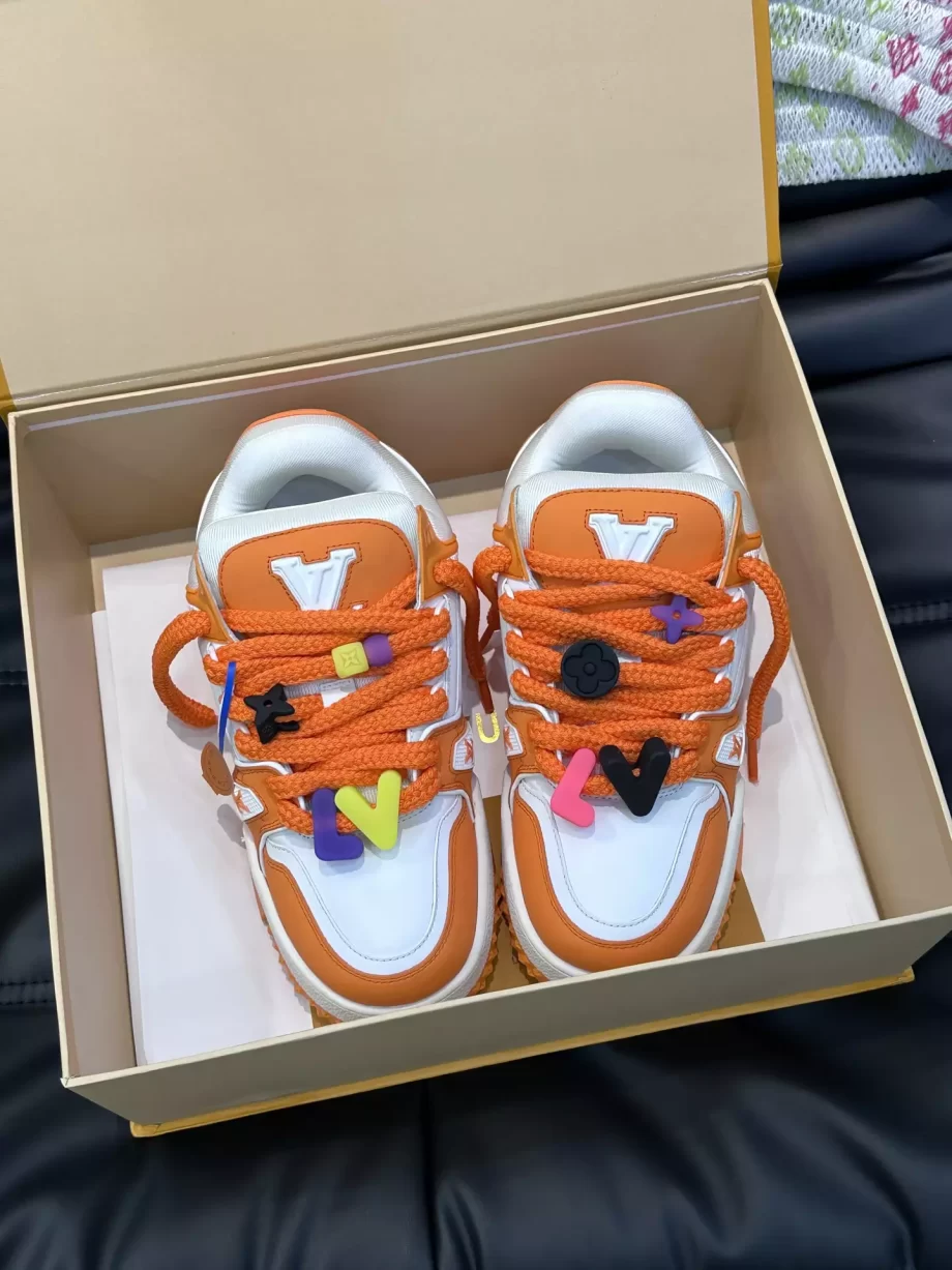 LV Trainer Maxi Sneaker Orange Mix of Materials - LSVT241