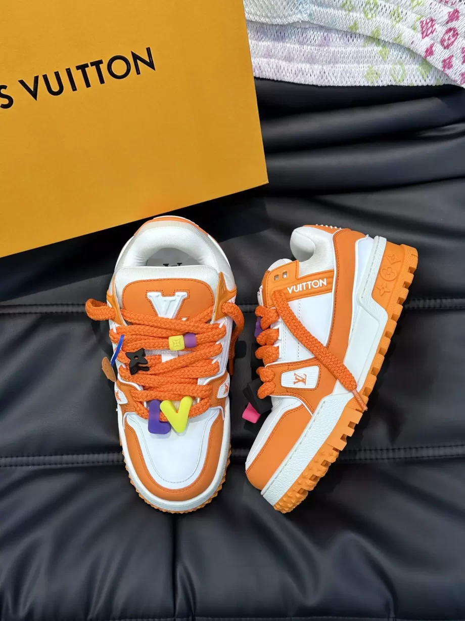 LV Trainer Maxi Sneaker Orange Mix of Materials - LSVT241