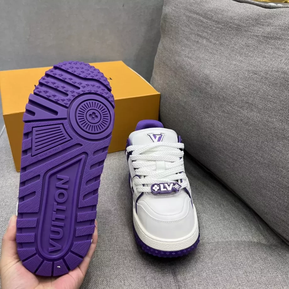 LV Trainer Maxi Sneaker Purple Bicolor Calf Leather