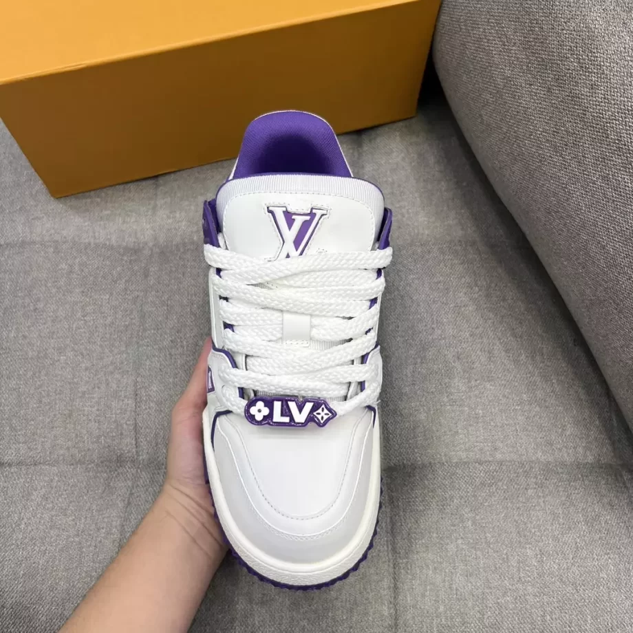 LV Trainer Maxi Sneaker Purple Bicolor Calf Leather