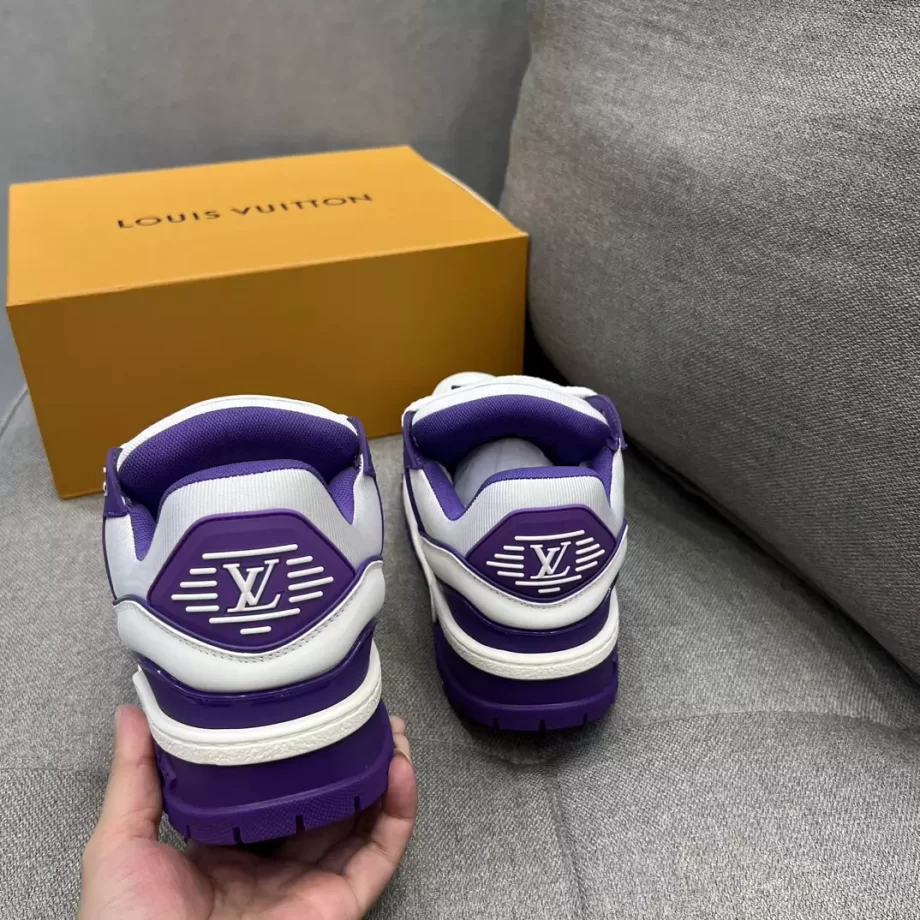 LV Trainer Maxi Sneaker Purple Bicolor Calf Leather