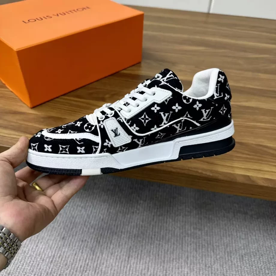 LV Trainer Sneaker Black Monogram Textile - LSVT261