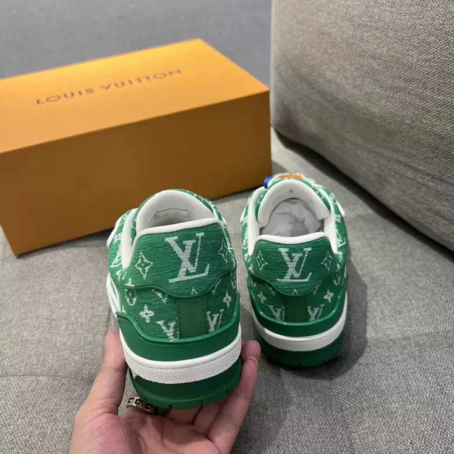 LV Trainer Sneaker Green Monogram Textile - LSVT260