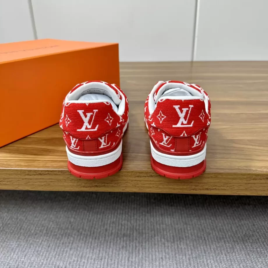 LV Trainer Sneaker Red Monogram Textile - LSVT263