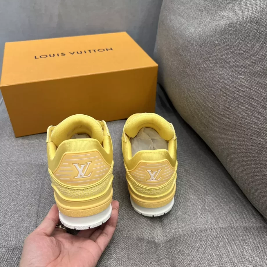 LV Trainer Sneaker Yellow Grained Calf Leather - LSVT255