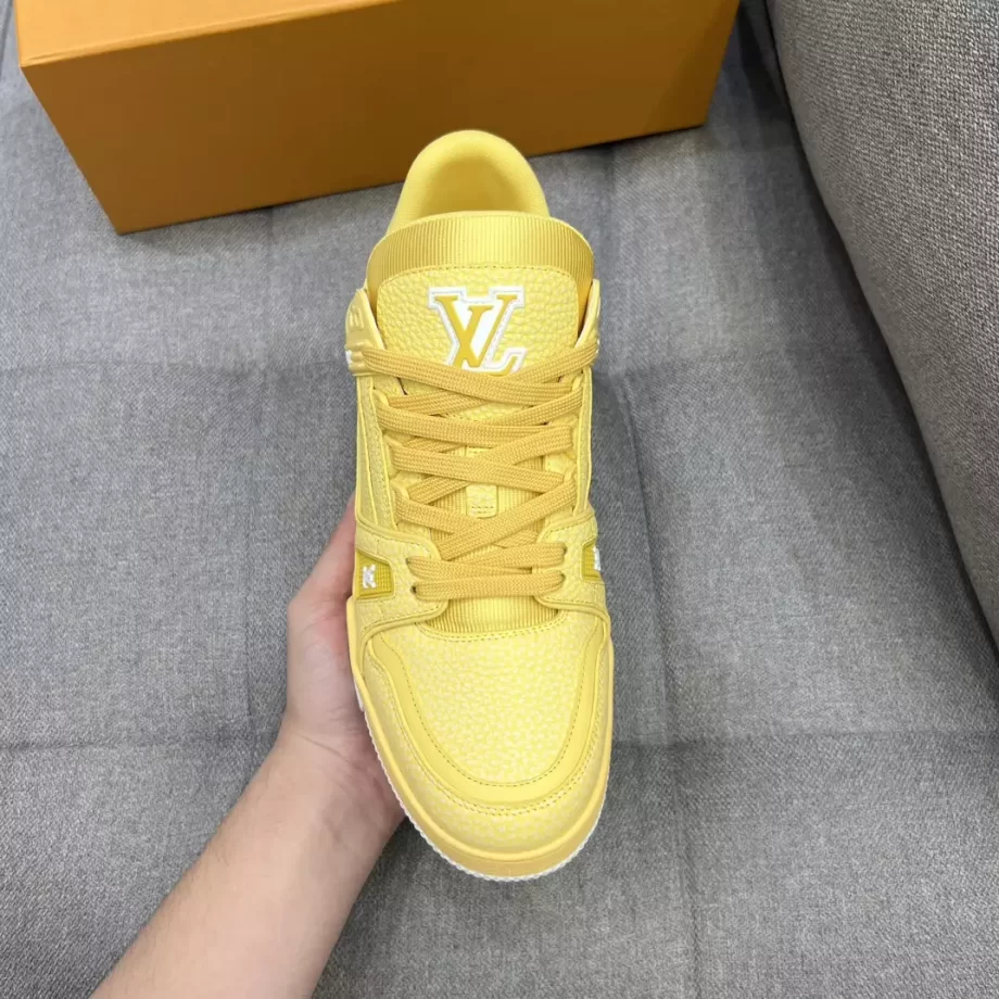 LV Trainer Sneaker Yellow Grained Calf Leather - LSVT255