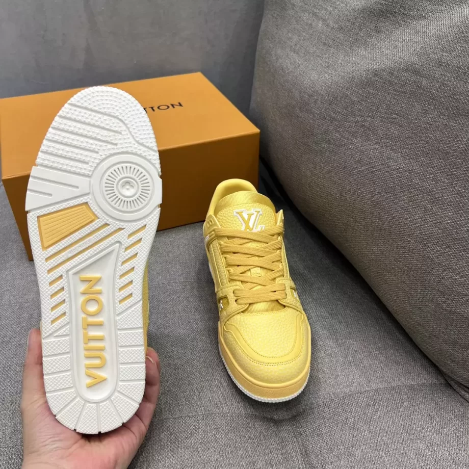 LV Trainer Sneaker Yellow Grained Calf Leather - LSVT255