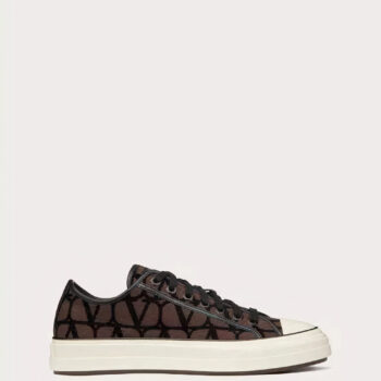 Valentino Garavani Toile Iconographe Totaloop Low Top Sneakers in FondantBlack - VLS074