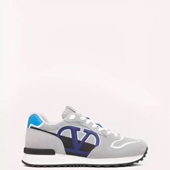 Valentino Garavani VLogo Pace Low Top Sneakers in Grey/Blue - VLS068