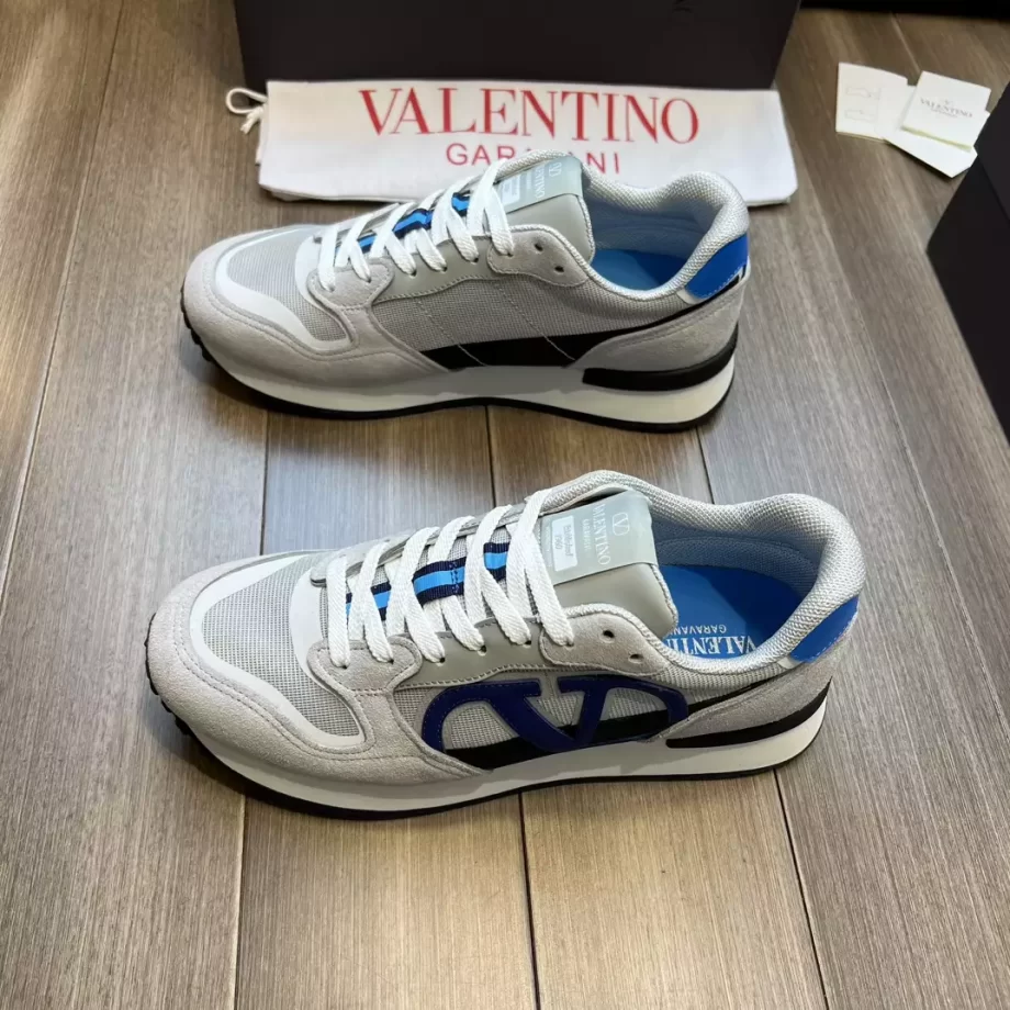 Valentino Garavani VLogo Pace Low Top Sneakers in GreyBlue - VLS068