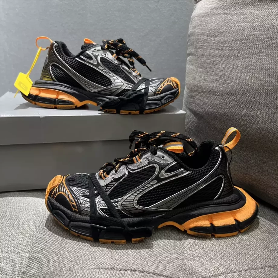 Balenciaga Men's 3XL Sneaker in Black/Orange/Grey - BB297